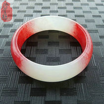 Step in throng with the same jade bracelet natural jade chicken blood red bracelet womens red and white fashion jade bracelets if they are the same