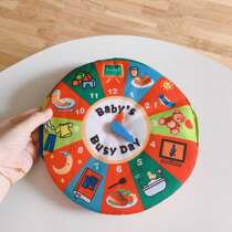 Baby time management cloth book infant Enlightenment book cognitive digital time three-dimensional cloth educational toy