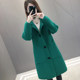 Mid-length mink fleece coat jacket for women spring and autumn style knitted cardigan 2024 new thickened sweater