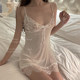 ZNDM Keke Pure Sexy Mesh Nightgown ຂອງແມ່ຍິງ Summer Lace ບາງໆຂະຫນາດໃຫຍ່ Suspender Pure Desire ຊຸດ Pajamas