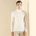 Dongpu 2018 thu đông mới kinh doanh bình thường nam áo len cashmere nguyên chất nam cao cổ áo len xoắn áo đan đáy - Áo len cổ tròn shop áo khoác nam Áo len cổ tròn