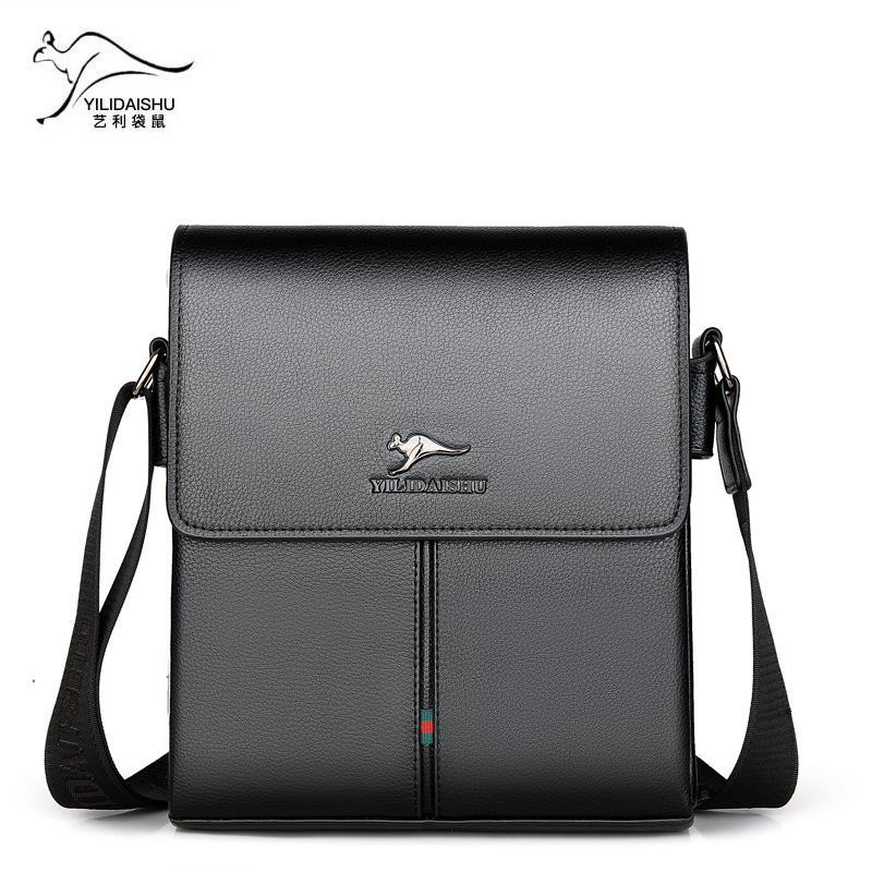 Yili Kangaroo Leather Men Single Shoulder Bag Capacity Waterproof Slipper Large Capacity Fashion Business Brief