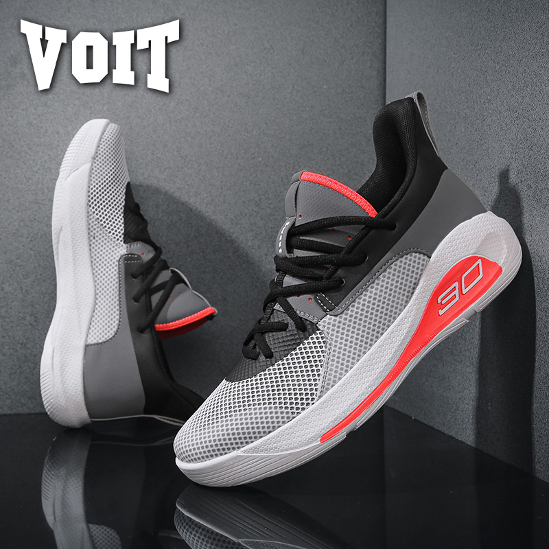 Voit water broken code clearance basketball shoes men's spring breathable shock-absorbing wear-resistant sports shoes low-top combat boots
