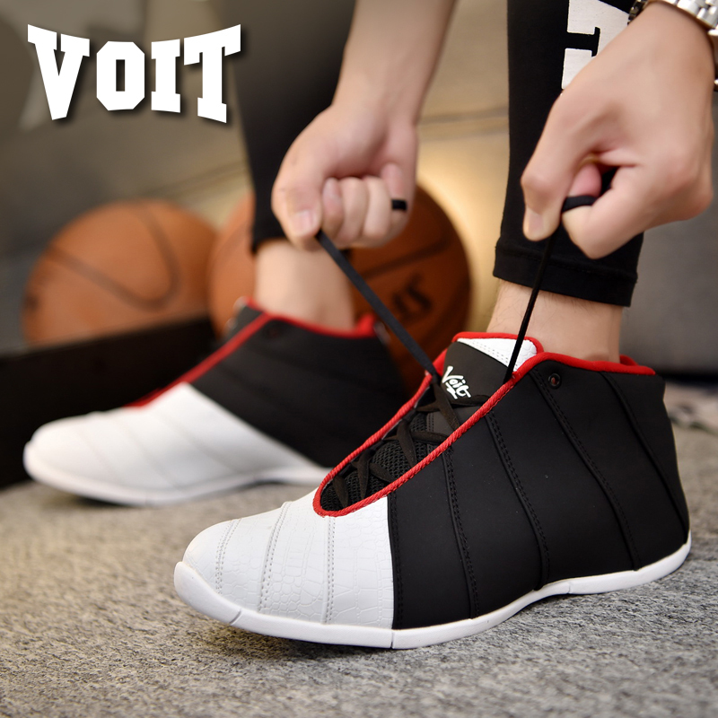 Voit/Wade Basketball Shoes Suede Leather Stitching Shock-Absorbing Wear-Resistant Men's Shoes Street Ball Sports Shoes