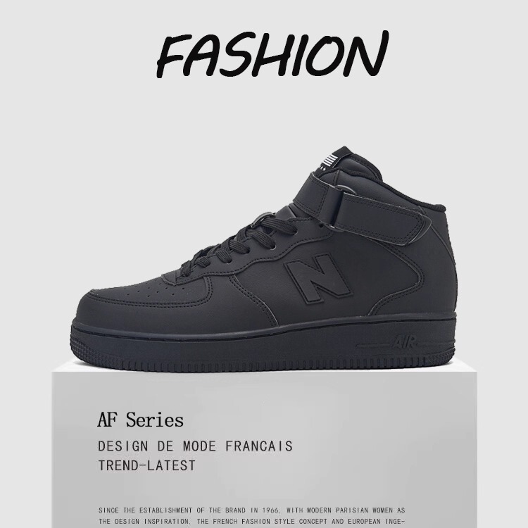 Air Force One High-Top Sneakers Black Warrior Men's Shoes 2026 New Casual Shoes Trendy Little Black Shoes Women's Shoes Spring and Autumn