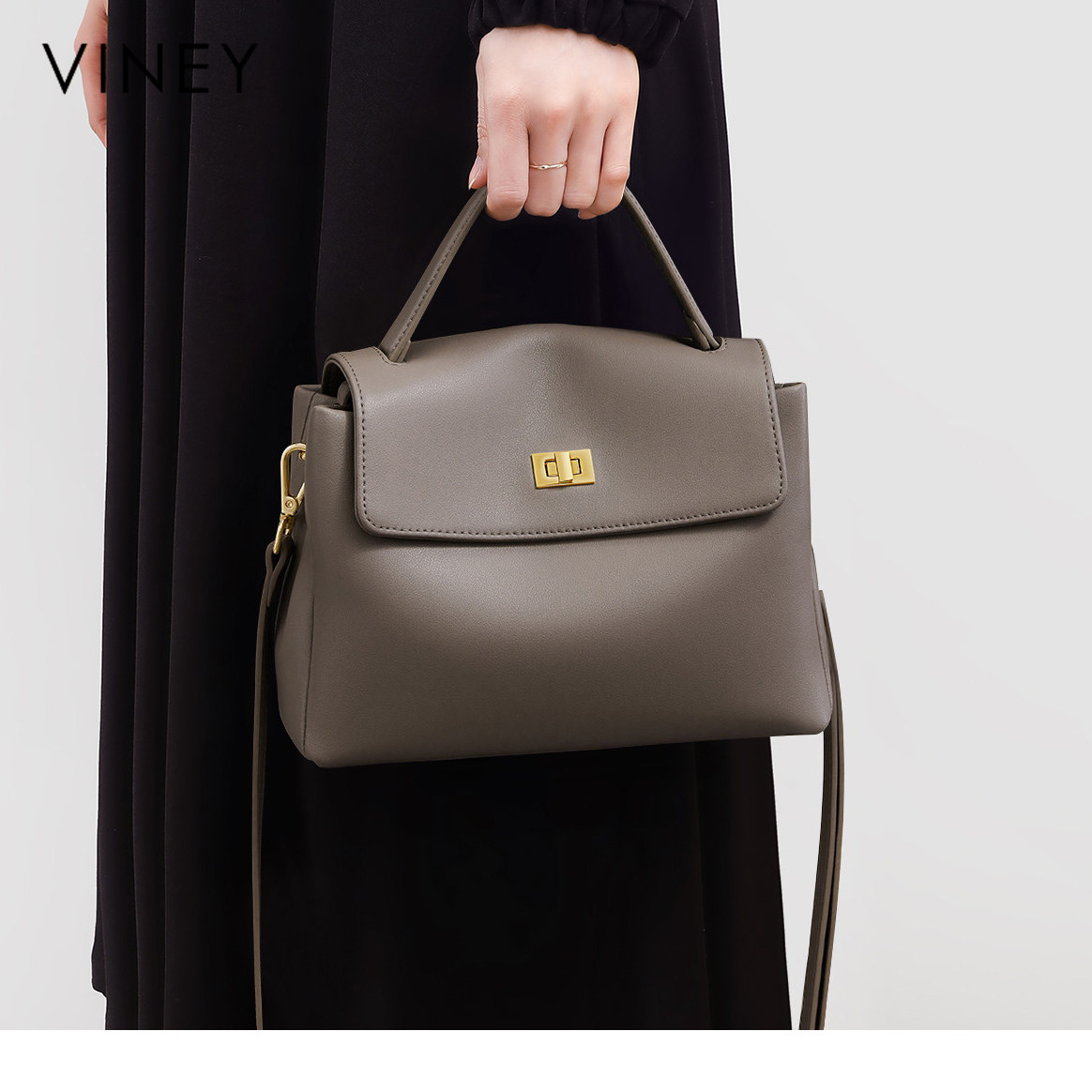 Женская сумка Viney bag, новинка 2025 года, портативная сумка-мессенджер, кожаная женская сумка высокого класса, сумка-мессенджер на одно плечо