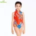 Áo tắm một mảnh hình tam giác dành cho trẻ em của thương hiệu Trumpeter đích thực Cheongsam cho bé gái - Bộ đồ bơi của Kid