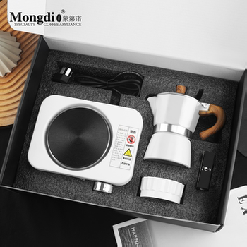 Mongdio Moka Pot Gift Set Coffee Maker Set Birthday Gift Business Gift Housewarming Gift Annual Meeting Store Celebration