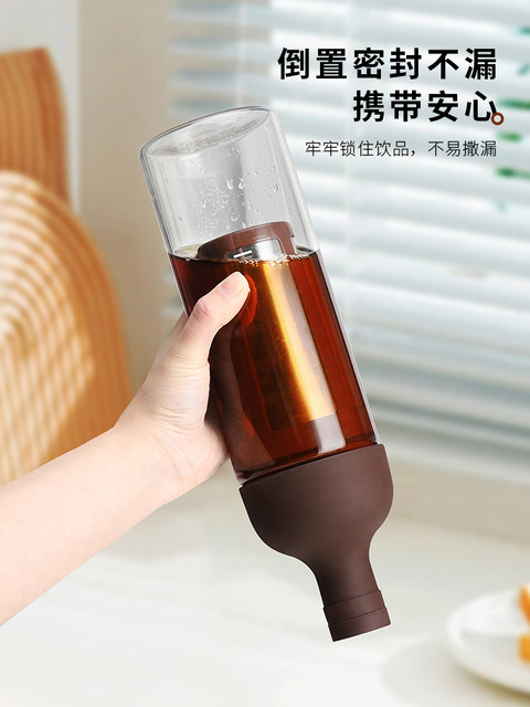 Mongdio Glass Cold Brew Pot Coffee Cold Brew Pot Cold Brew Bottle Large Capacity Ice Drip Filter Coffee Cold Brew Cup