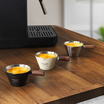 Mongdio Coffee Extraction Cup Stainless Steel Measuring Cup with Scale Espresso Cup Small Milk Cup Coffee Liquid Cup