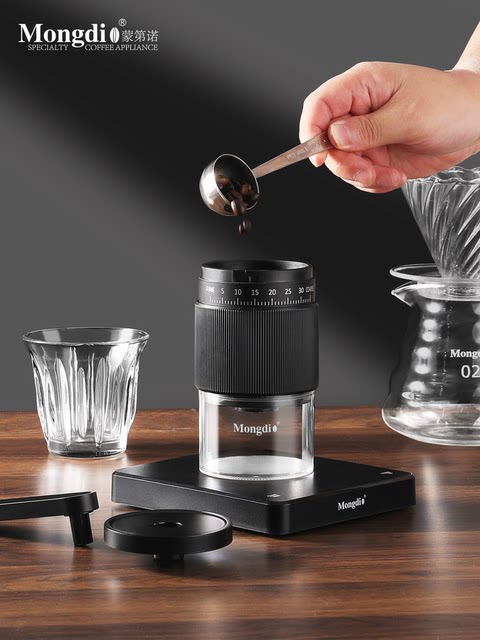 Mongdio Manual Coffee Grinder Portable Coffee Bean Grinder Hand-Cranked Coffee Machine