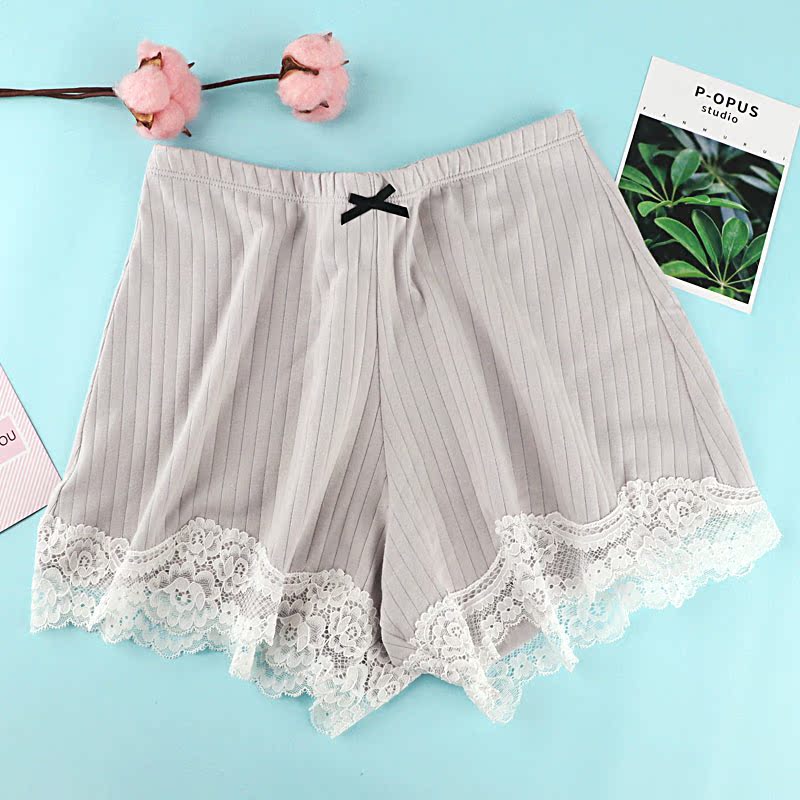 Nhật Bản quần an toàn dễ thương màu sáng mùa hè chống ánh sáng bottomwear mặc quần bảo hiểm bông thở lót phẳng góc.