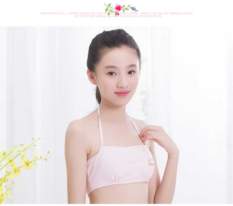 Đồ lót ren vô hình strappy cô gái tim treo cổ sinh viên áo ngực Nhật Bản bông bọc ngực tether ống hàng đầu mùa hè