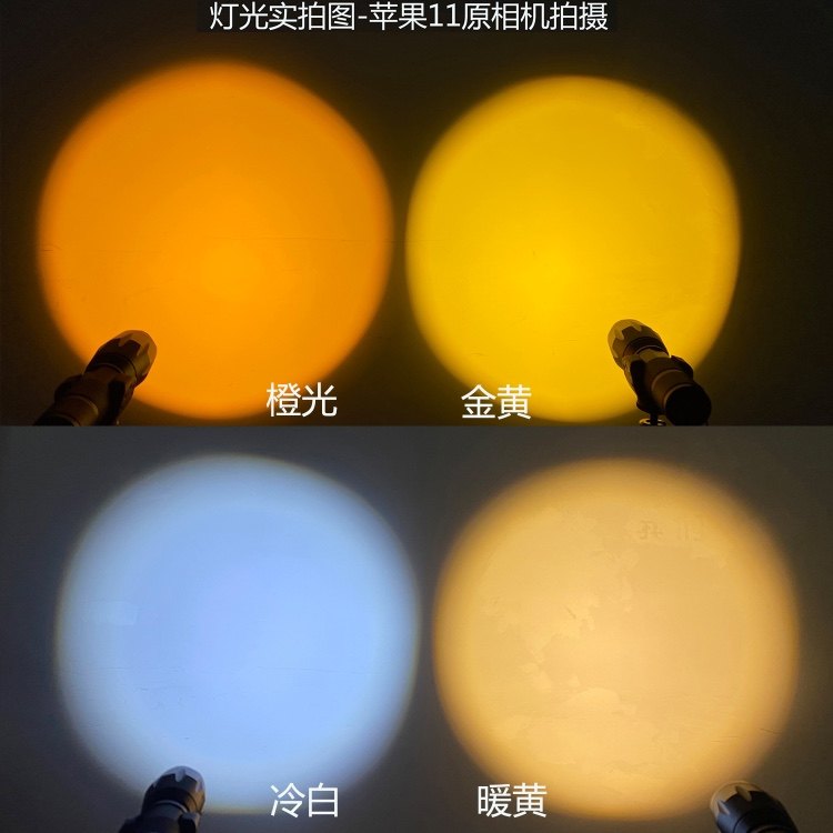 Double light source zoom portrait Photography flashlight warm light orange light gold yellow light orange light sunset photo-filled flashlight