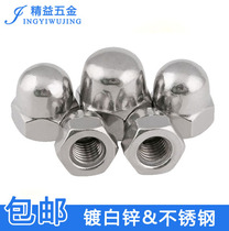 Galvanized iron cap nut 201 decorative cap female stainless steel 304 cap nut M3M4M6M8M10M12