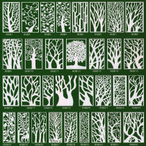 Pastoral flower grid gallery set two hollow partition screen flower grid pvc ceiling Chinese European entrance decoration