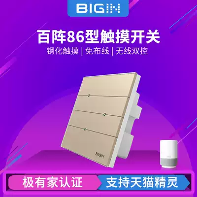BIGIN hundred array smart home remote control touch switch 86 type wall RF switch panel WIFI control