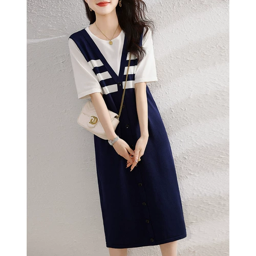 Брендовый модный трикотажный комплект, трикотажное платье