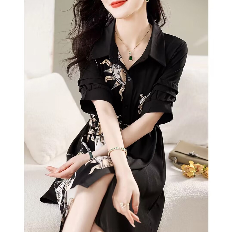Brand fitted dress, shirt, flowered