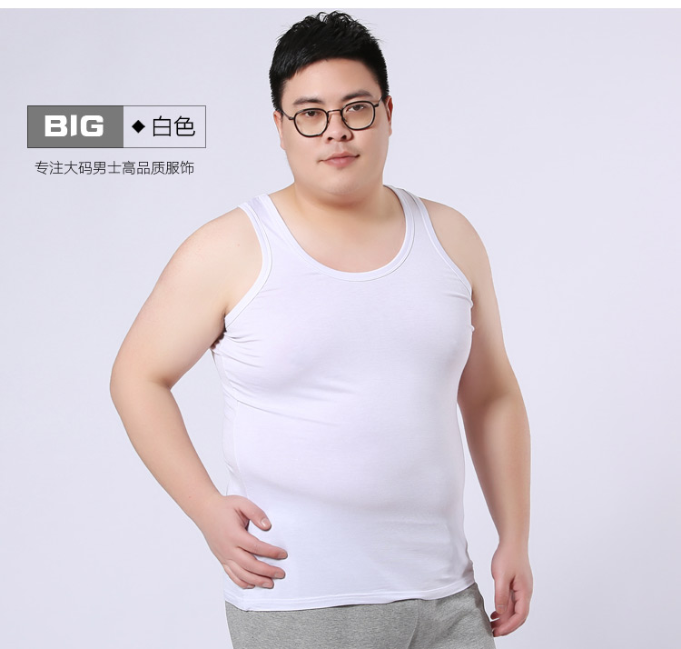 Của nam giới cotton kích thước lớn vest cộng với phân bón để tăng trung niên chất béo vest vest loose áo thêm lớn chất béo mùa hè áo thun ba lỗ