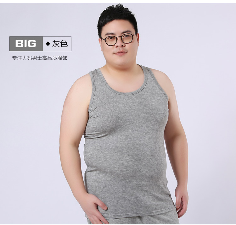 Của nam giới cotton kích thước lớn vest cộng với phân bón để tăng trung niên chất béo vest vest loose áo thêm lớn chất béo mùa hè áo thun ba lỗ