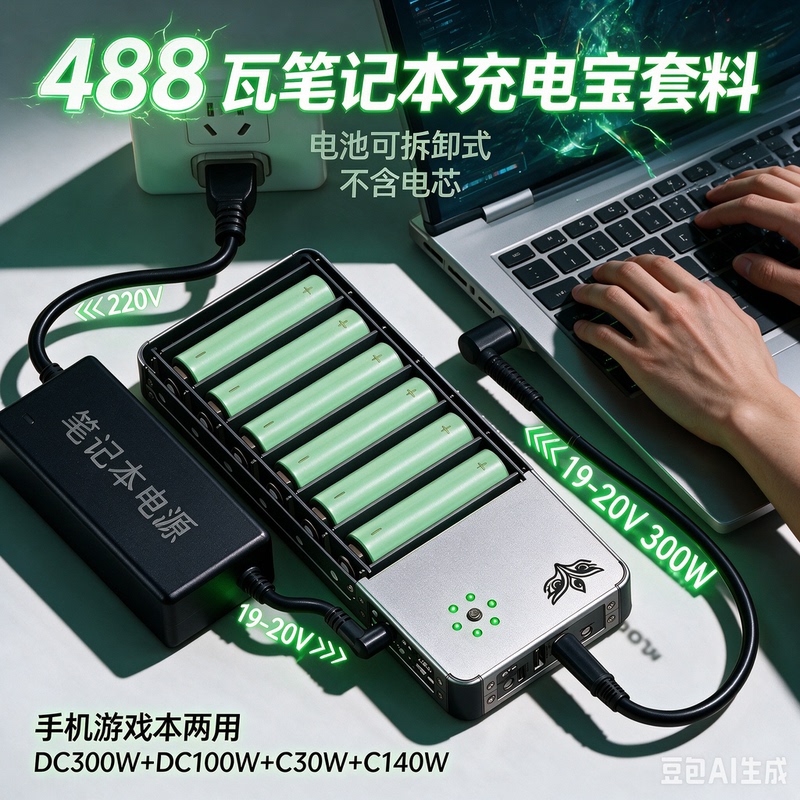 Gaming Laptop Power Bank Set Dc300W Pd140W Mobile Power Bank for Mobile Phones Gaming Laptop Power Bank Set Dc300W Pd140W Mobile Power Bank for Mobile Phones