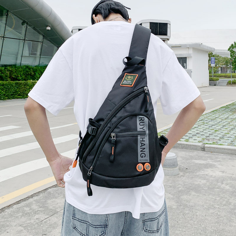 Multifunctional single shoulder chest bag large capacity sports Korean version single messenger bag youth outdoor backpack mobile phone oblique bag