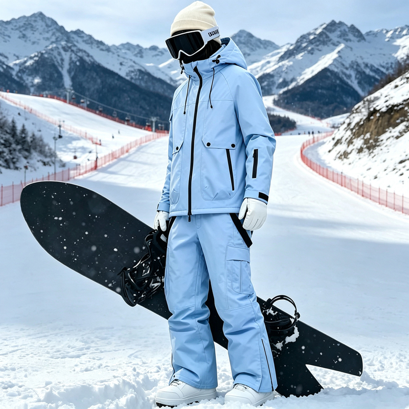 New Professional Ski Clothing for Men and Women, Windproof, Waterproof, Warm, Single-Board and Double-Board Couple Style Ski Clothing and Equipment