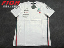 F1 Mercedes team Mercedes AMG 2019 short sleeve sports T-shirt crew neck Tee racing suit white