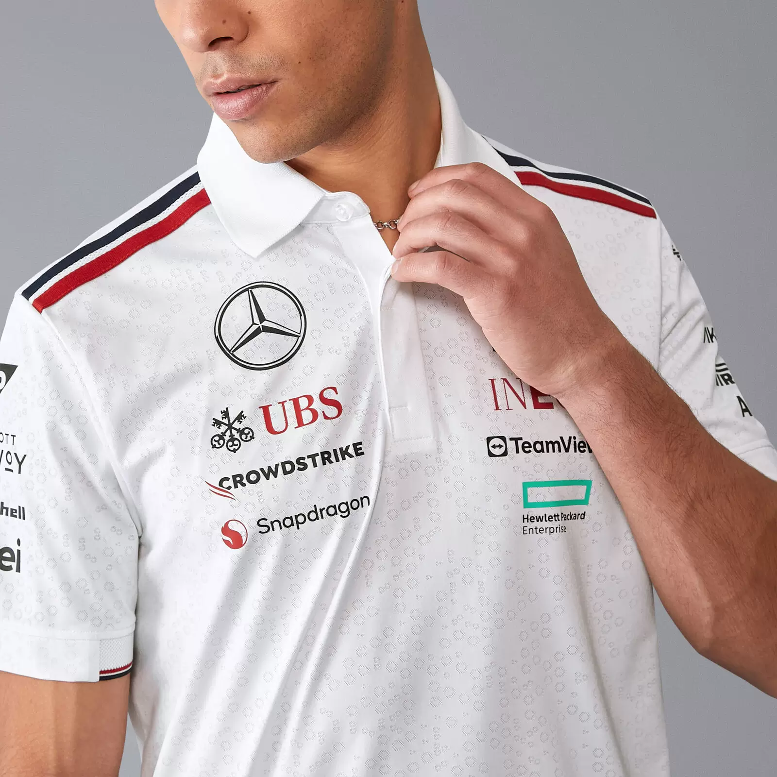 Ф1 команда Mercedes -Benz AMG 2024 короткий рукав POLO рубашка воротник спортивная футболка гоночный костюм