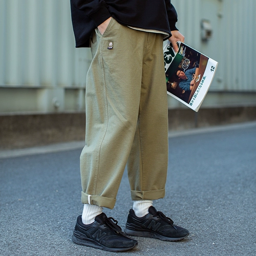 江南先生 Японские ретро осенние штаны, повседневные брюки