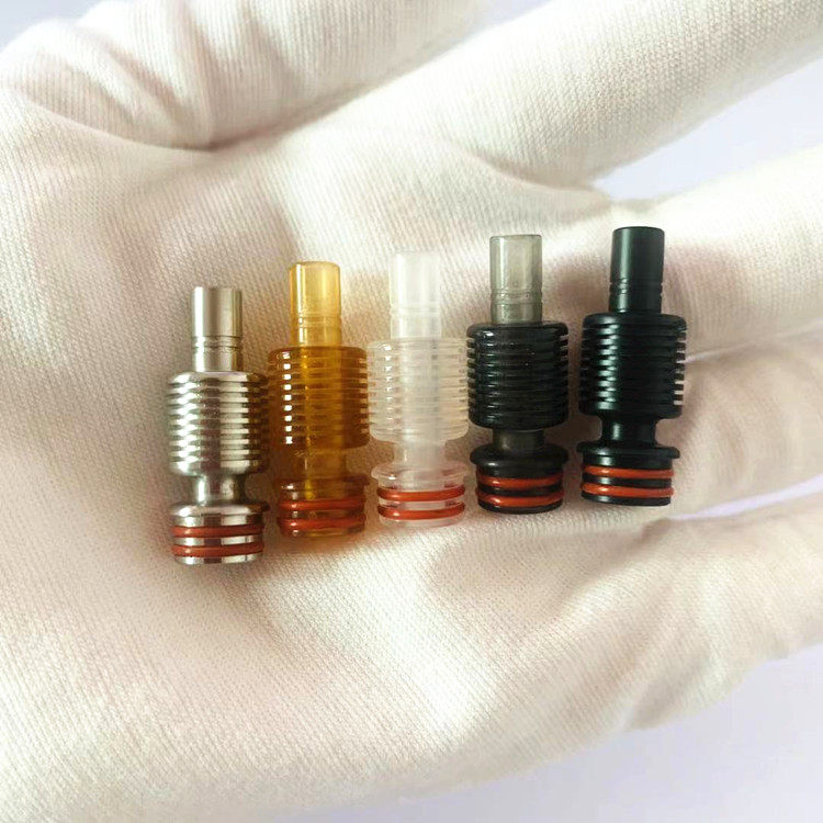 510 lengthened mouth suction drip nozzle stainless steel anti-burn suction nozzle suction light lung suction atomizer cigarette holder black ice pei