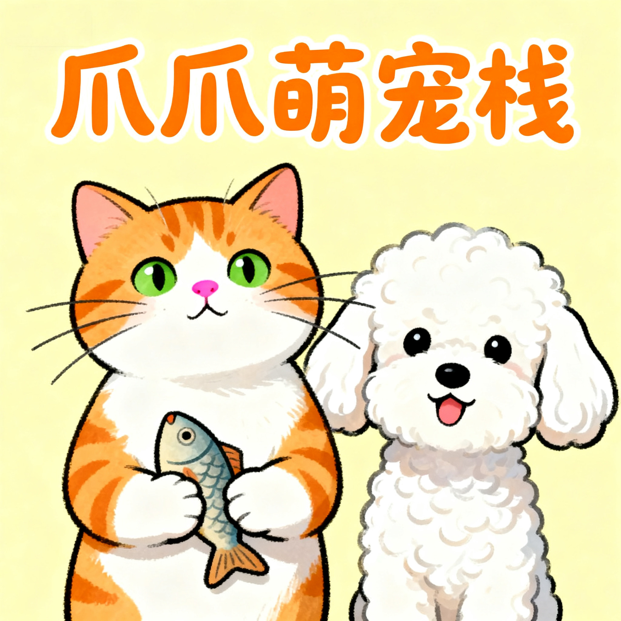爪爪萌宠栈的LOGO