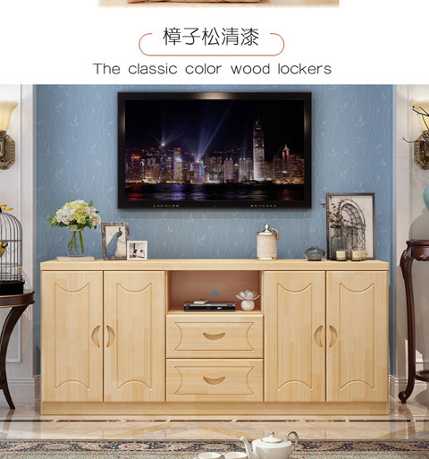 Simple gỗ thông tủ TV tủ TV kết hợp nội thất sân vườn phòng khách tủ phòng ngủ tủ khóa tủ hiện đại - Buồng tủ giường