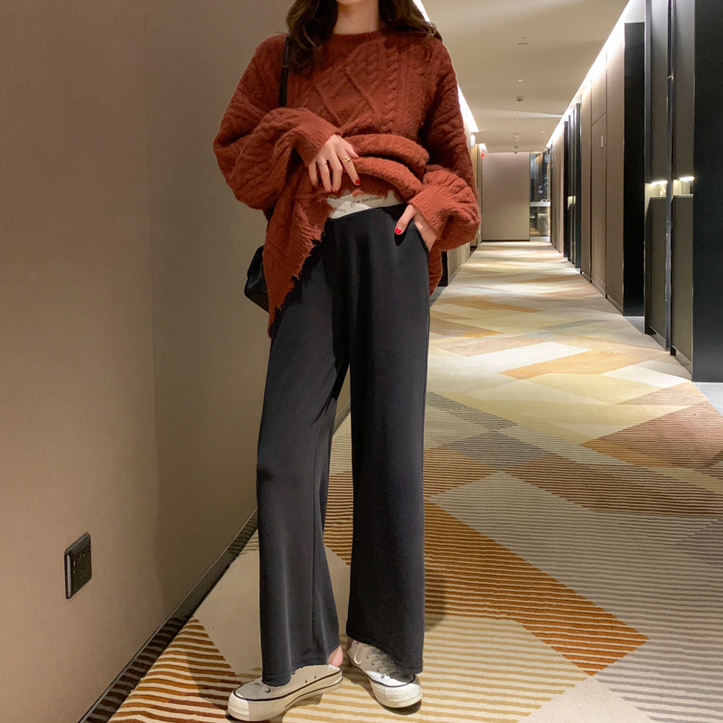 Pregnant Woman Broadlegged Pants Summer Dress New Large Size Loose low waist pregnant woman Long pants casual pants Fashion style Pure Color Mesh Red Pants