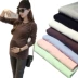 Mùa thu và mùa đông ấm áp cotton cho bà bầu Áo thun dài tay size lớn màu áo bà bầu dày áo cộng với áo nhung bà bầu