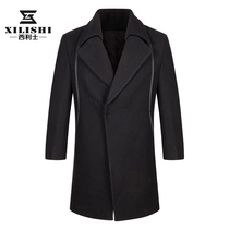 Winter new wool coat mens medium and long wool coat youth Korean slim-fit Ni Zi windbreaker