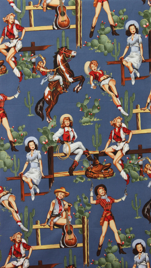 Vintage twill in poplin Màu xanh cô gái phương tây thủ công tự làm xuất khẩu vải sang Hoa Kỳ một nửa giá vải may quần áo dài