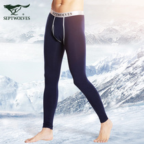 Seven wolves autumn pants mens thin cotton spring and autumn pants bottoming slim cotton wool line pants winter warm pants tide