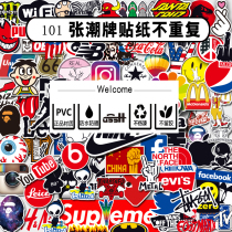 101 Tidal Card Logo Suitcases Stickers for European and American Brands Suitcase Stickers Waterproof Personality Computer Helmet Applid