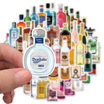 50 cards of cartoon beer Champagne small stickers graffiti Suitcases Laptop Ipad Phone Stickers