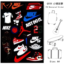 The whole A4 Tide brand sneakers suitcase sticker laptop suitcase trolley case mobile phone waterproof sticker