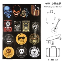 The whole skeleton waterproof laptop car trunk sticker travel mobile phone skateboard dead flying personality sticker