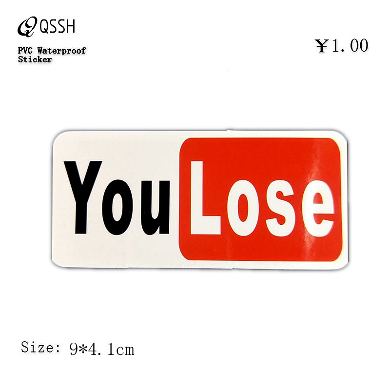 Single English YOU LOSE mobile phone stickers a suitcase with a computer skateboard guitar sticker