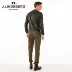 J.LINDEBERG Jin Lindbergh thời trang đầu xuân thời trang mỏng manh áo khoác da nam 51833J504 - Quần áo lông thú