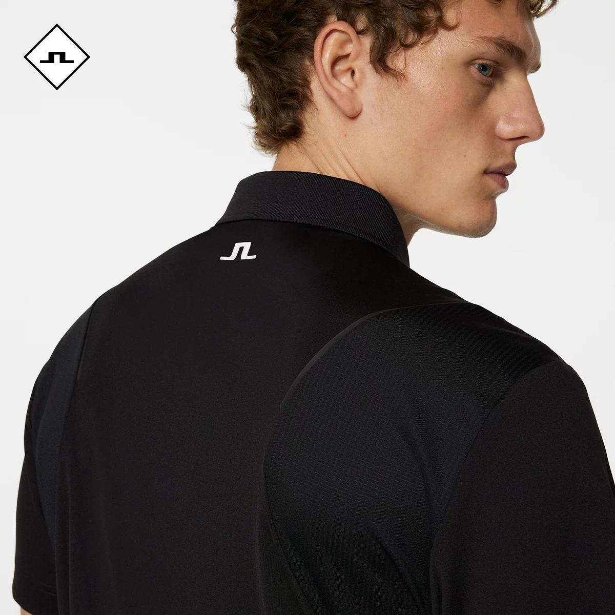 Новая футболка POLO от J Lindberg Линдзберг с эластичным тонким лацканом, импорт