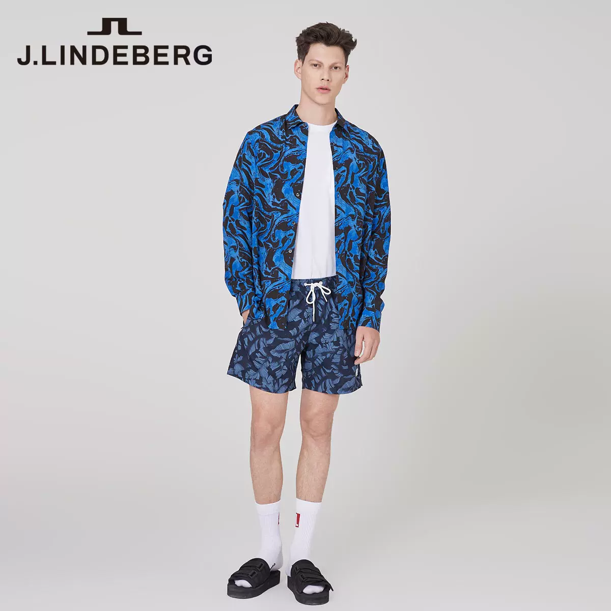 JLINDEBERG Jin Lindberg летняя прохладная и удобная повседневная печатная легкая шорты и брюки для мужчин