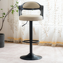 Spot bar chair bar chair bar stool swivel lift chair solid wood backrest light luxury bar chair front desk chair high stool