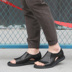 Dép nam mùa hè 2019 dép da mới Giày nam lỗ thủy triều - Sandal sandal da nam Sandal
