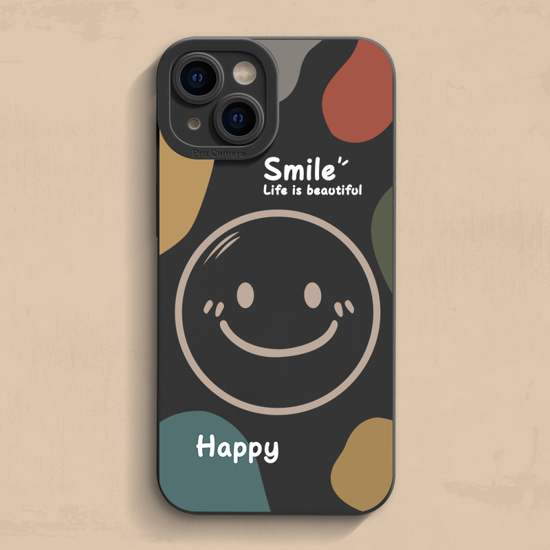 ins Smiley Face Apple 16 Phone Case Suitable for 17, iPhone 15 /14 Silicone 13 Soft Case 12/11Promax Full Coverage Xsmax Anti-Drop Xr New Model 7/8Plus Matte Se3 Male 18 Female Mini ins Smiley Face Apple 16 Phone Case Suitable for 17, iPhone 15 /14 Silicone 13 Soft Case 12/11Promax Full Coverage Xsmax Anti-Drop Xr New Model 7/8Plus Matte Se3 Male 18 Female Mini
